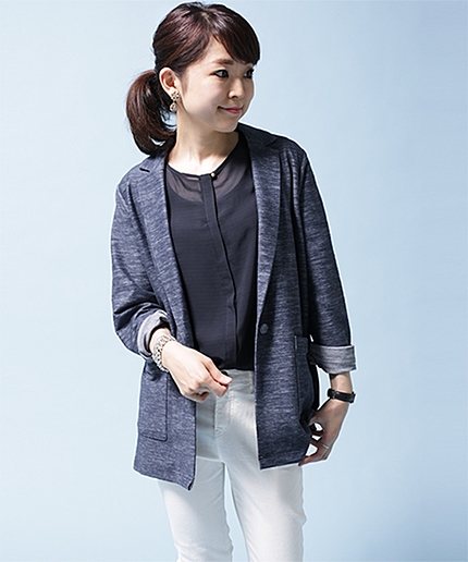 カットデニム×ポンチJK