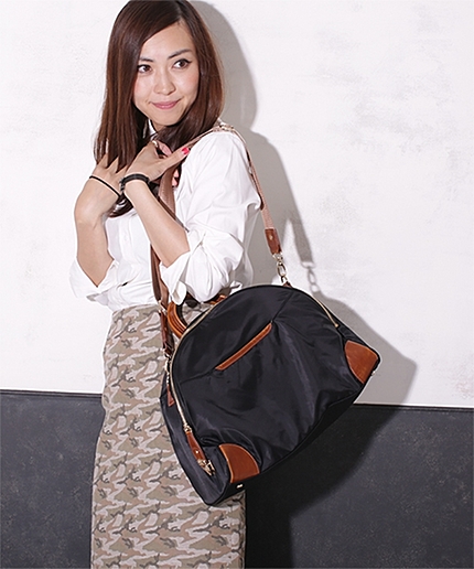 wb:ナイロンコンビボストン mini