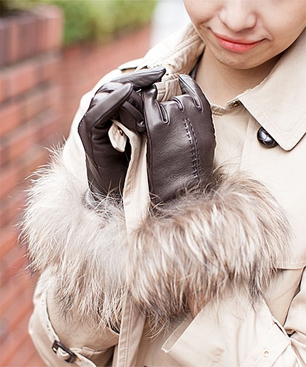 NU/ミドル丈レザーグローブ