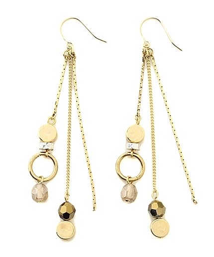 サークルロングチェーンピアス