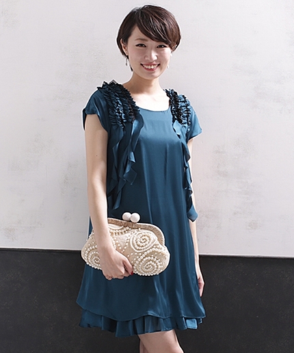 FO チュール×フリルショルダー