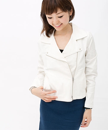 stretchライダースブルゾン