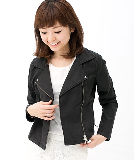 stretchライダースブルゾン