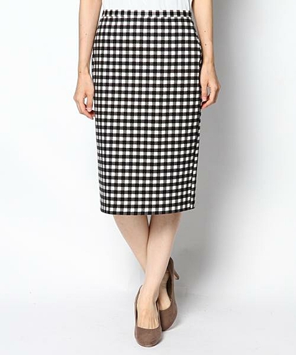 ギンガムプラッドストレッチスカート