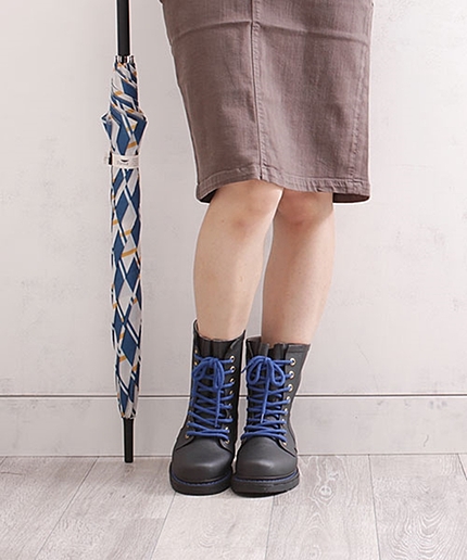 レースアップレインブーツ