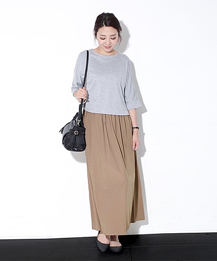 プルオーバー付マキシワンピース