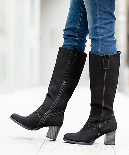 Fスエードロングブーツ