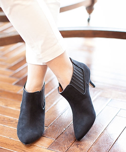 Fレザーサイドゴアブーティ