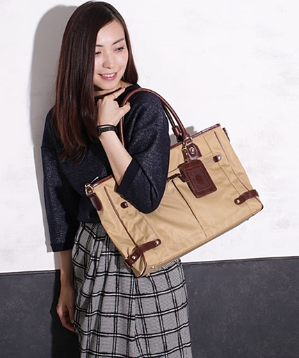 wb:ナイロンコンビトートバッグ