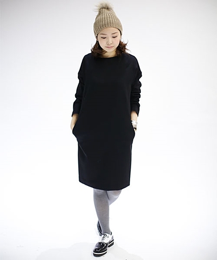 OD/ボートネック チュニックOP