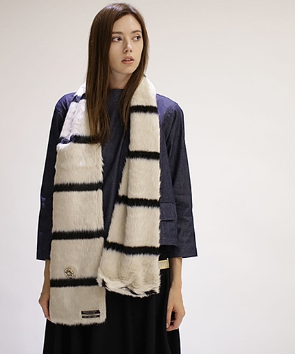 OD/Stripe faux fur