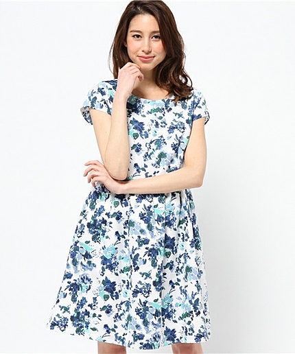 JOC GRG フラワープリント ショートスリーブワンピース / 花柄