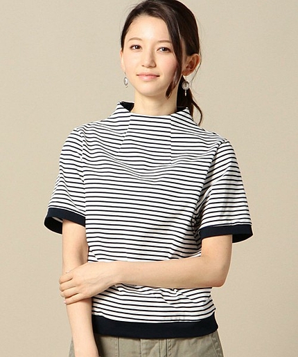 BYBC NO ONE ELSE ボーダーボトルネックプルオーバー