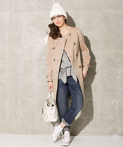 シャンブレー２wayトレンチ