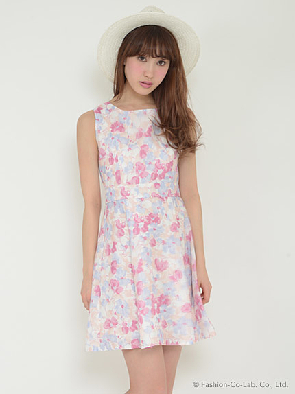 3Dフラワーワンピース