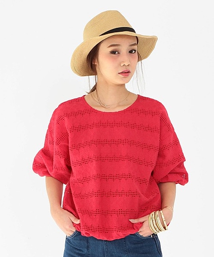 レースバルーンブラウス/AEBC LACE バルーン BLUS