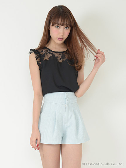 タックストライプショーパン