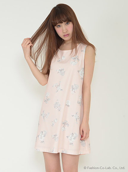 フラワーAラインワンピース