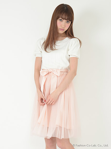 リボンチュールスカート