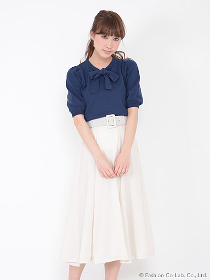 カラーミモレスカート