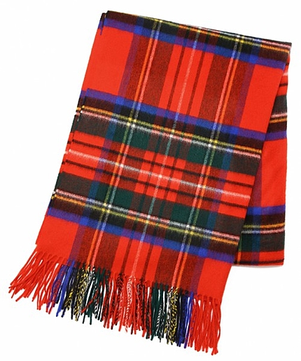 BYBC JOHNSTONES タータンチェック カシミヤストール