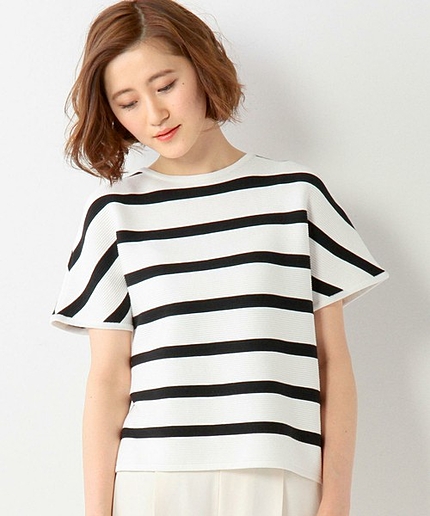 SFL ボーダー ショートスリーブ トップス