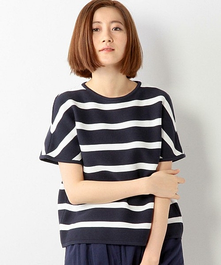 SFL ボーダー ショートスリーブ トップス