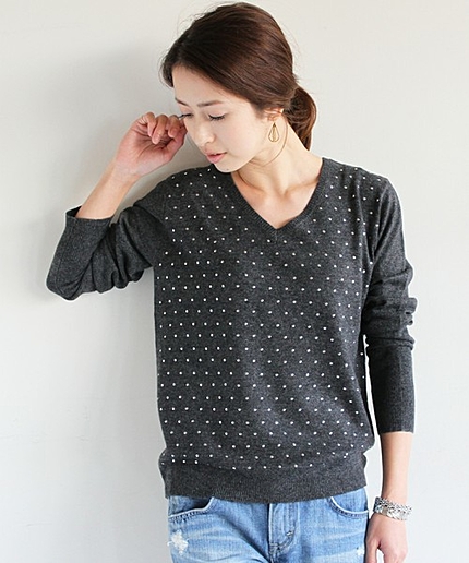 BYSF ホットフィットVネックニットプルオーバー