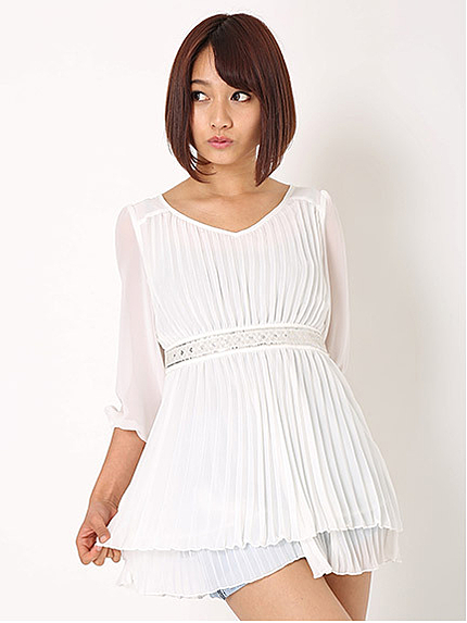 ウエスト切り替えチュニック