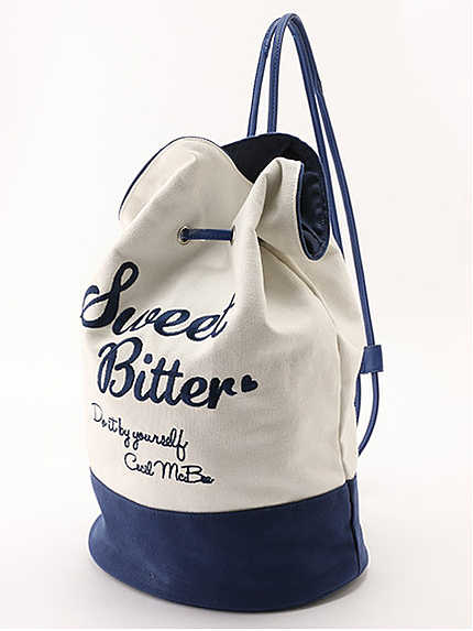 ロゴ刺繍ナップサック