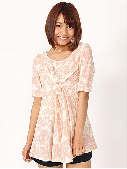 花柄チュニック