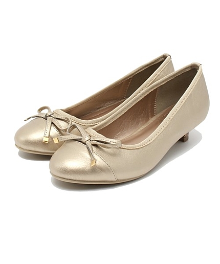 バイカラープチヒールバレエパンプス