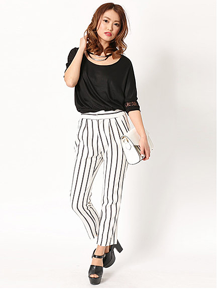 ストライプパンツ