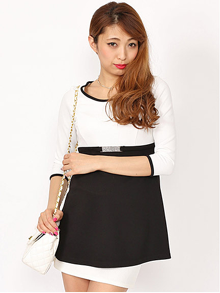 バイカラーチュニック