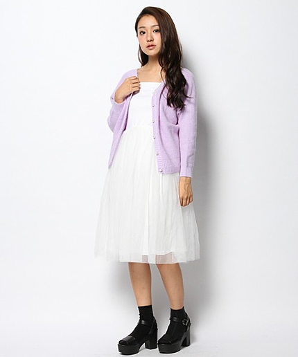 【WEB別注カラーあり】アンゴラ×チュールスカートセット