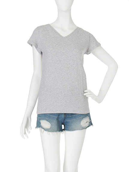 【green】ガーゼ天竺VネックT