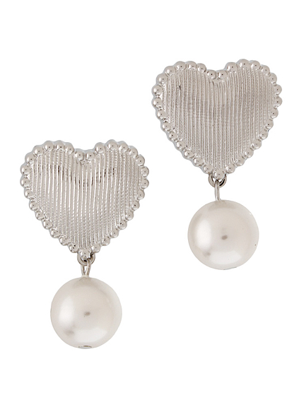 ハートパールピアス