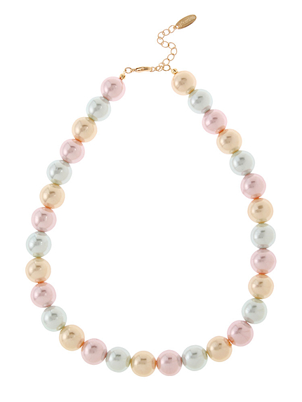 カラフルパールネックレス