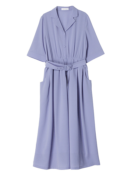 ジョーゼットマキシシャツワンピ