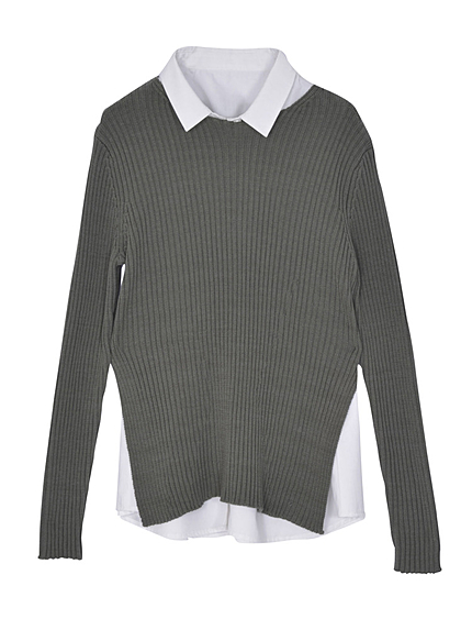 【Scawaii6月号掲載】ニット×シャツレイヤードTOPS