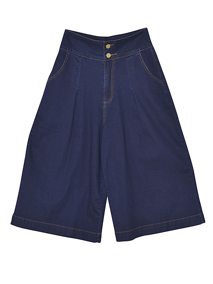 デニムガウチョパンツ