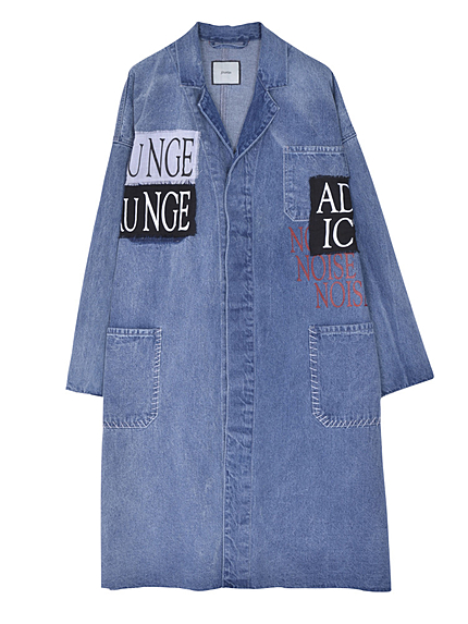 ロックリメイクデニムロングジャケット