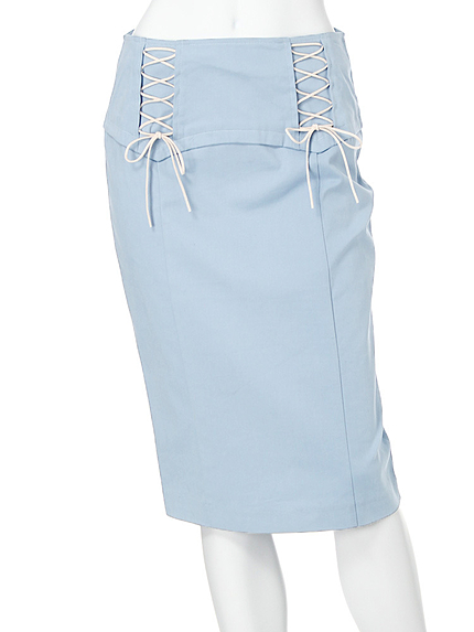 レースアップペンシルスカート