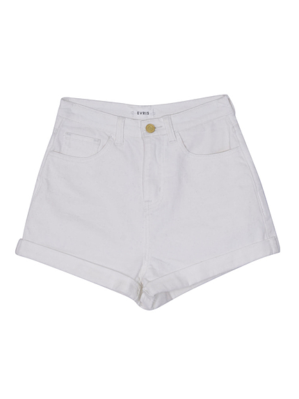 ロールアップデニムショートパンツ
