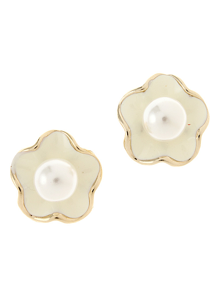 フラワーパールイヤリング