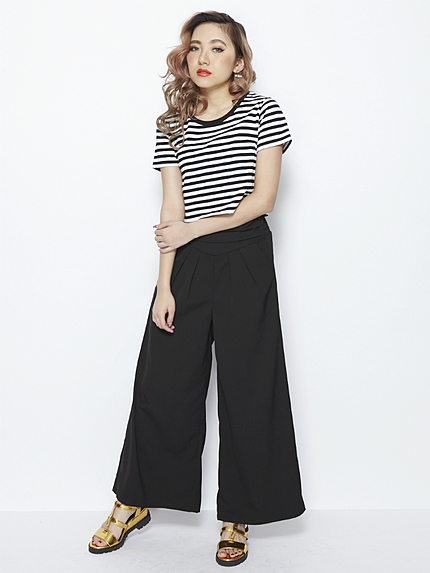 イージーフレアワイドパンツ