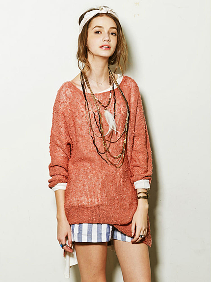 リネンストライプショートパンツ