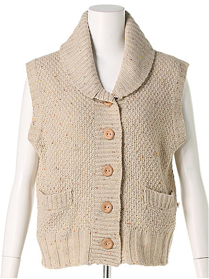 カラーネップニットベスト