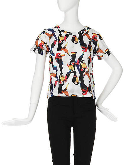 【CASUAL】バード柄Tシャツ