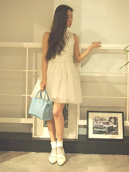 【W】レースコンビワンピース